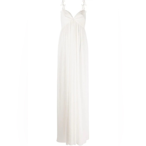 NWT Sachin & Babi ($1095) Sabrina empire Chiffon Gown - Ivory - size 4 - bridal - Picture 10 of 16